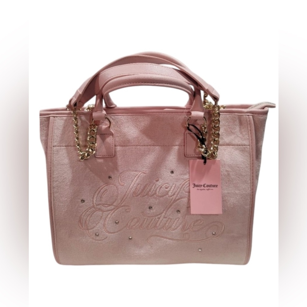 🔥JUST DROPPED🔥 Juicy Couture Beach Tote Light Pink Diamond Brand New With Tags